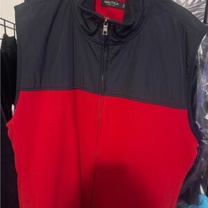Nautica Men's Two-Tone Vest in Red and Blue